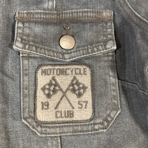 EUC Current Elliot The Commander Jacket, Black Denim, Size 1 S/M - Picture 9 of 13